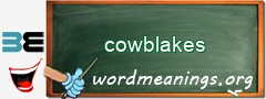 WordMeaning blackboard for cowblakes